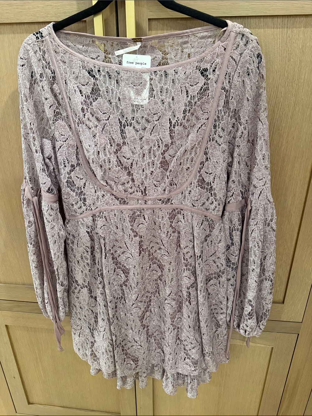 NWT Free People Mauve Floral Lace Babydoll Dress